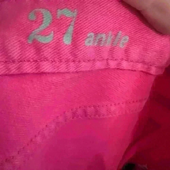 J. Crew Hot Pink Toothpick Skinny Ankle Jeans- Size 27 - Picture 4 of 5